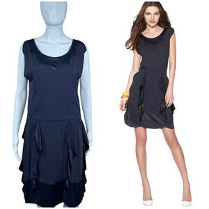 Marc by Marc Jacobs Agatha Jersey Draped Ruffles Dress Stretch Grunge Goth Small